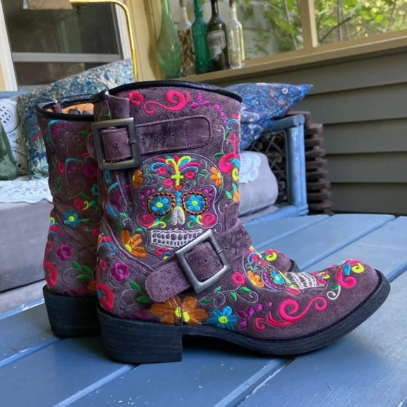 Rare Old Gringo Klak MC Boots in Dusty Purple - Picture 13 of 14